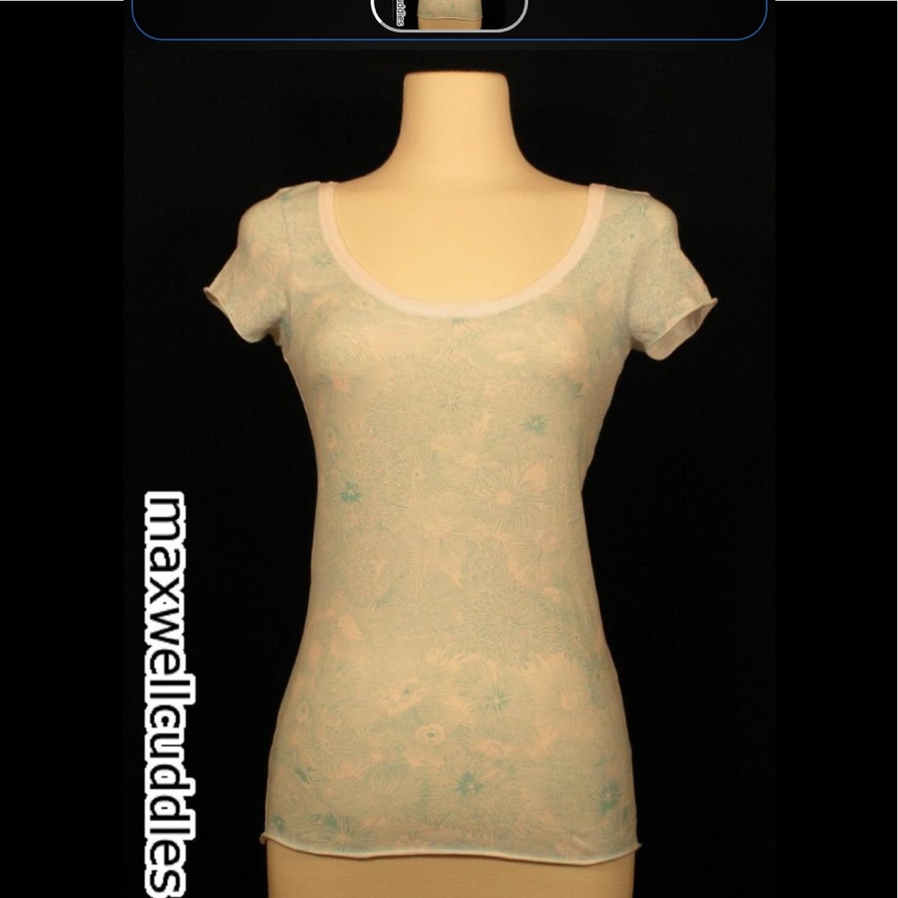 J Crew tissue tee blue floral Cotton NWT Medium t shirt New With Tags light blue
